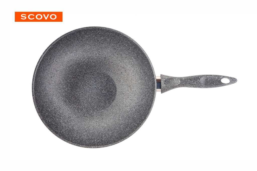 Сковорода-вок Scovo Stone Pan, 28 см, без крышки